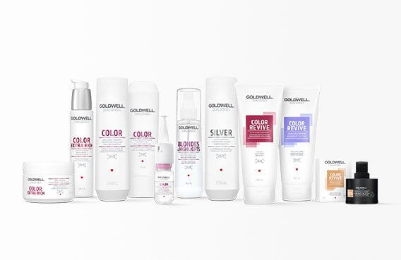 Hair products on a white background