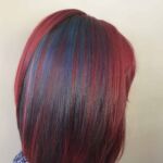 Beautiful hair dyed in red color